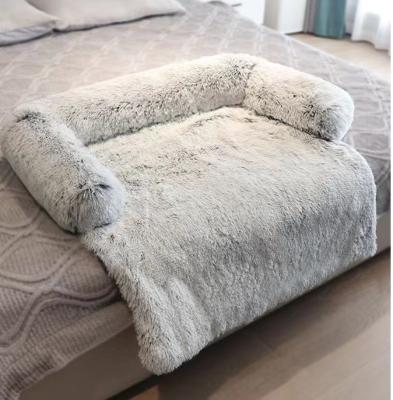China High Quality Personalized Soft Plush Large Pet Sofa Couch Cat Dog Premium Bed For Furniture à venda