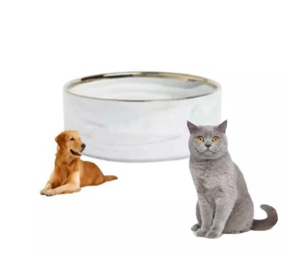 China Matted Ceramic Pet Feeders With Wooden Stand For Dogs Cats for sale