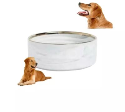 China Customized Round Pet Bowls Matted Ceramic Dog Bowls With Wooden Stand For Dogs Cats Te koop