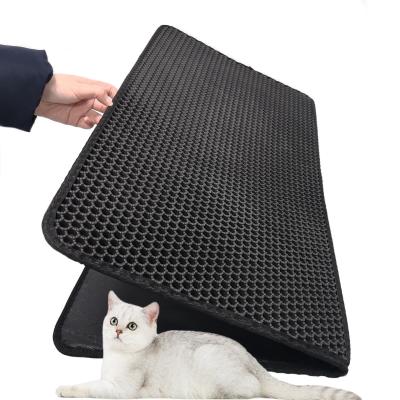 China Factory Wholesale Custom Multi-colors Cat Litter Mat Original Washable EVA Double Pet Cat Litter Mat à venda