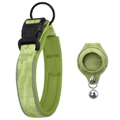 China Nice Quality Detachable Dog Collar With Air Tag Hole Multi-Color Nylon&Cotton Pet Accessory For Pet Dog for sale