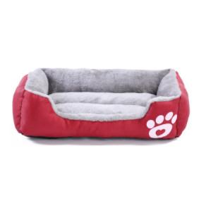 China 28 Inch Machine Washed Pet Calming Beds Soft Luxury Square Plush Dog Sofa for sale