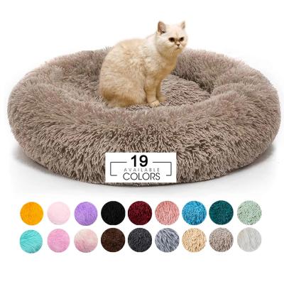 China Machine Washable Donut Cuddler Dog Bed Large / 32 Inch Round Dog Bed ODM for sale