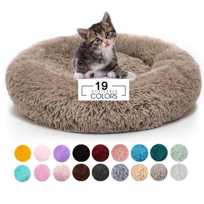 China Circle Luxury Comfy Calming Dog Bed / Custom 36 Inch Dog Crate Bed for sale