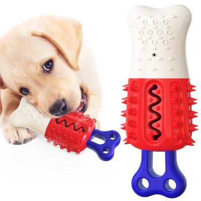 China De Tanden Floatable TPR ABS van ijslolly Hond chew toy brushes Materiaal Te koop