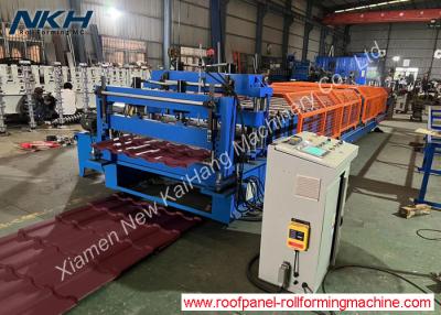 China YX22-211-1105 Metal Roof Tile Roll Forming Machine servo motor driving for sale