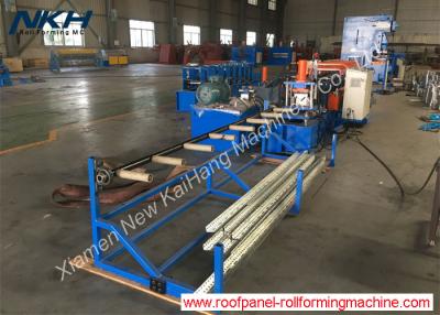 China Steel Rack Roll Forming Machine , Angle Roll Forming Machine With Servo Feed In for sale