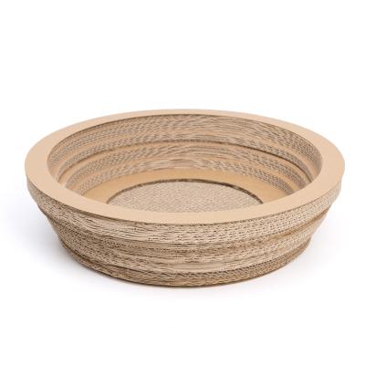 China Corrugated Durable Leisure Cat Claw Play Cat Bowl Toy Mint Durable Cat Bowl for sale