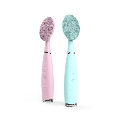 China Direct Detergent Facial Ultrasonic Facial Head Rechargeable Handheld Dual Home Face Lift Silicone Massager Electric Massager for sale