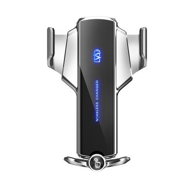 China 3 Megnetic Design Aluminum Case Skiboard Connectors Panel Car Mount Phone Holder 10W Qi Car Radio Glass Cooling Fast Charger 2022 for sale