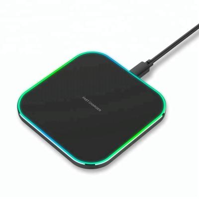 China Mobile Phone Ultra Thin Square Aluminum Alloy Fast Charging Wireless Charger For Mobile Phone for sale