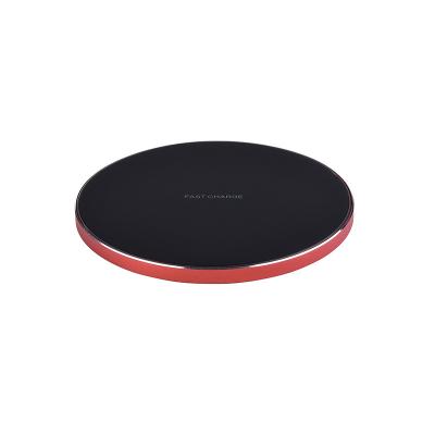 China MOBILE PHONE ultra slim round wireless aluminum alloy fast charger for mobile phone for sale