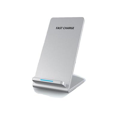 China Classic Mobile Phone Dual-Coil Stand 10W Qi Wireless Charger For Mobile Phone for sale