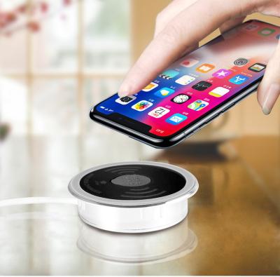 China Furniture Desk Embedded 3 In 1 Qi Wireless Charger For Mobile Phone for sale