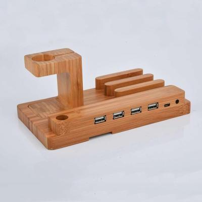 China Mobile Phone Cell Phone Watch and Multifunctional Bamboo Ipad Stand and Charger for sale