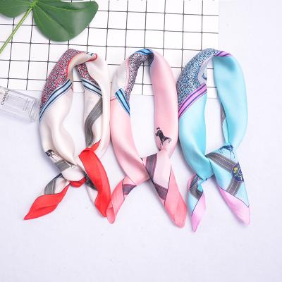 China Matching clothes spring art Korea design square new retro line and plain small package decorative literature scarf for sale