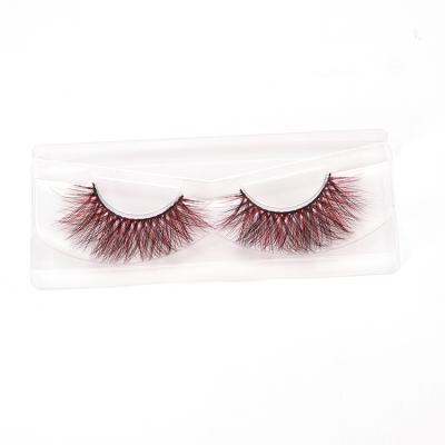 China Mink Eyelashes Natural Soft Sucsion Clean Brand Strip Lashes Colored Mink Eyelash Lashes For Step Make Up for sale