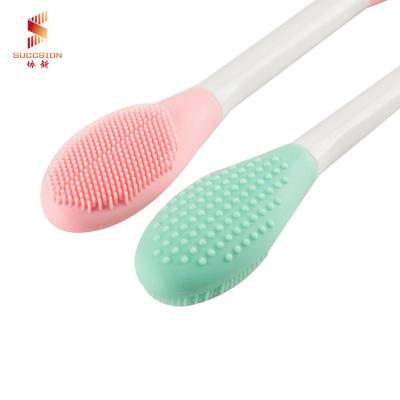 China Flat Brush Makeup Tool DIY Mask Applicator Brush Cosmetic Facial Eye Makeup Brush With Soft Angled Bristle for sale