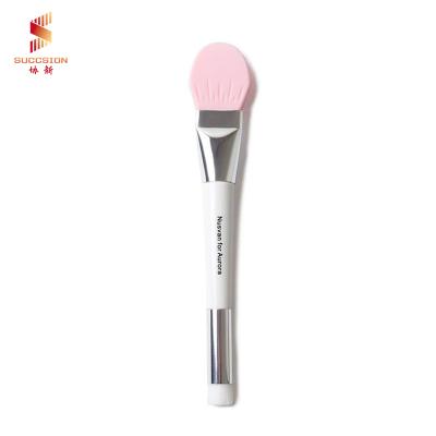 China The flat brush new product is sold in a luxurious small duo silicone mask brush base brush for sale