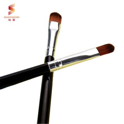 China Angular Blush Hot Wholesale Customized Beauty Hair Plastic Synthetic Eyeshadow Concealer Single Handle Makeup Brush for sale