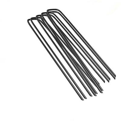 China Plant Tie Flower Tie Ground Stakes Landscaping Fabric Clips Galvanized Silver Awning Garden Cover Anchor Securing Pins for sale