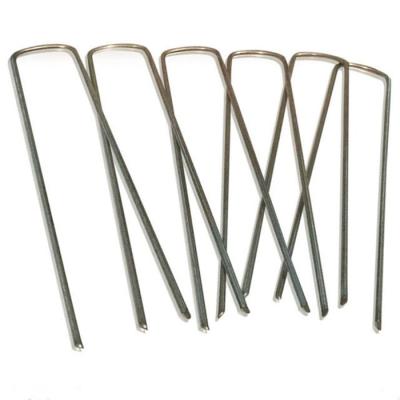 China Factory Link Flower U Pin Stainless Galvanized Tie U Pin Stainless Galvanized High Quality Steel Lawn Nails /U Lawn Nails /Landscape Lawn Nails for sale