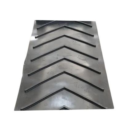 China Increase Friction Force Between Cargo Belting Supplier In China Nylon Canvas Chevron Rubber Conveyor Belts For Coal Mine for sale