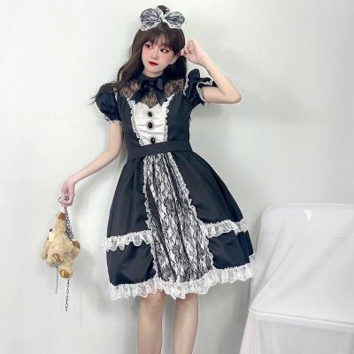 China Heavy Maid Cosplay Costume Sexy Lolita Uniform Dress Cute Lolita Costume Black Sandwich Super Lolita Dress for sale