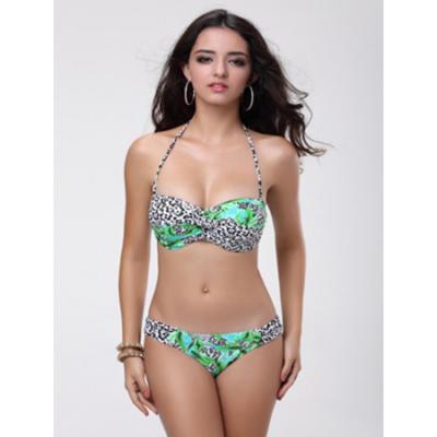 China 2017 Anti-UV new bikini set women swimsuit leopard floral print bikini for sale