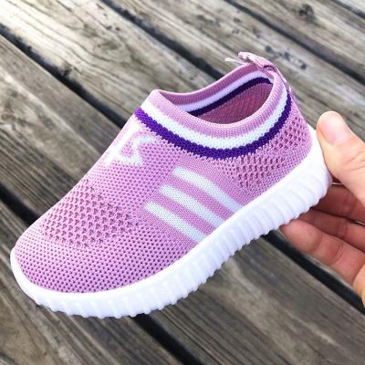 China Fashion Trend Autumn Fly Woven Children Sports Shoes Mesh Breathable Children Shoes For Men And Women for sale