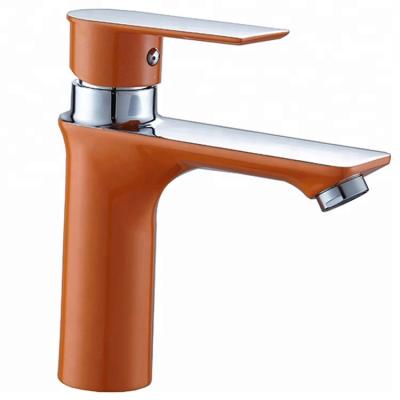 China Modern Orange Zinc Bathroom Sink Faucet for sale