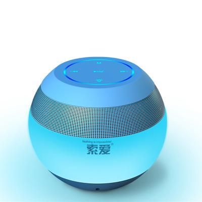 China AirPlay Sobast S-45 Round Shape Surround Waterproof Wireless Stereo Speaker for Mobile Phone Portable PC with Lighting for sale