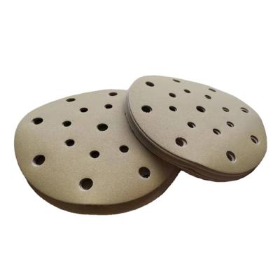 China Manufacturers Polishing Sanding Discs Automotive Sandpaper Disc Aluminum Oxide Yellow Sandpaper Disc for sale