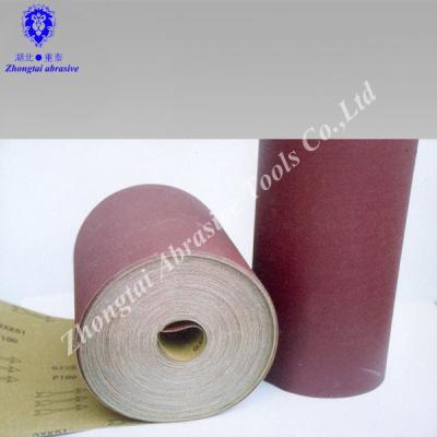 China Aluminum oxide or silicon carbide abrasive cloth rolls the J-cotton into jumbo rolls for sale