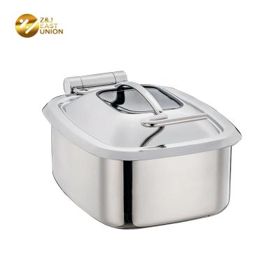 China Indian Food Warmer 304 Stainless Steel Portion Dish Chafing Dish Heater Used For Family Party for sale