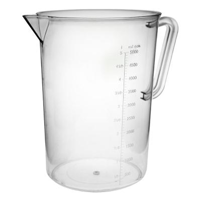 China Large Capacity 5000ml Viable Plastic Measuring Cups for sale