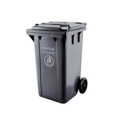 China 100L Outdoor Garbage Bin Stocked Green Recycle Plastic Bin Wheeled Bin for sale