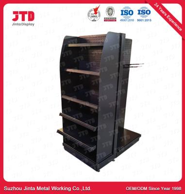 China Metal Supermarket Gondola Shop Shelves Black Color for sale