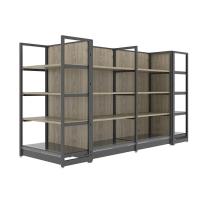 China Op maat gemaakte winkelplaten van duurzaam staal en hout Te koop