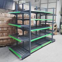 Chine Étagère d'affichage de supermarché stable avec une capacité de charge de 30 à 80 kg par couche et acier laminé à froid à vendre