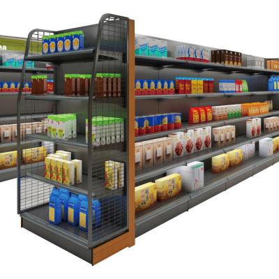 China Modern Style Supermarket Rack System Grocery Shelf Racking With Customized Color for sale