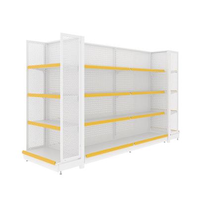 China Cold Rolled Steel Supermarket Shelf Rack Retail Shelving System for sale