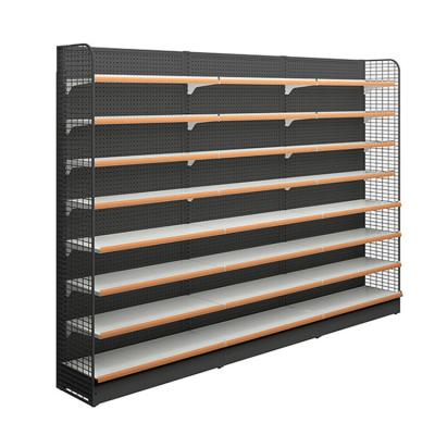 China Easy Installation Supermarket Rack System Super Market Racks With Customized Logos for sale