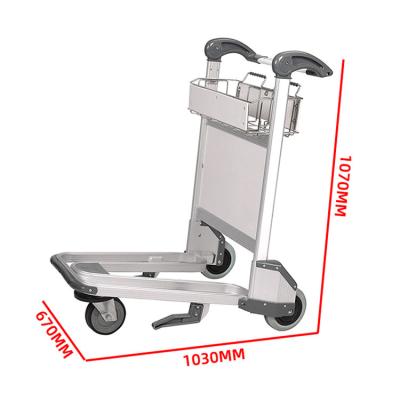 China Polished Surface Airport Luggage Trolley With Metal Construction And 50-200KG Capacity for sale