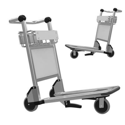 China Strong Rubber Wheels Airport Luggage Cart For Heavy Luggage 50-200KG Capacity for sale