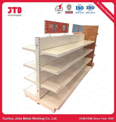 China 0.45m Gondola Grocery Store Shelving 0.9m Three Sided Shelf for sale