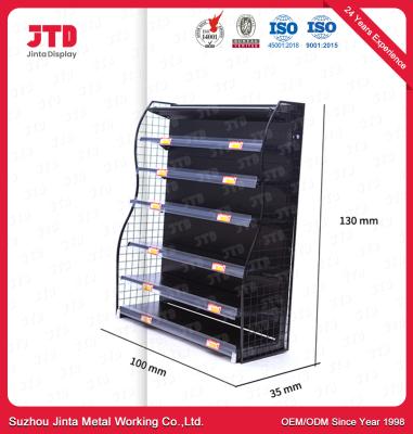 China 130mm Small Metal Display Stands 100mm Black Metal Display Rack for sale