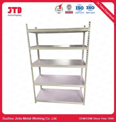 China 1830mm Heavy Duty Boltless Shelving White 5 Layer Boltless Rack for sale