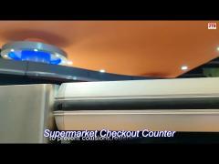 supermarket using checkout counter cold rolled steel retail check out counter