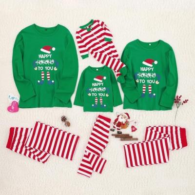 China 2021 New Breathable Pajamas Design Kids Long Sleeves Two Pcs Set Family Christmas Pajamas Matching Set for sale